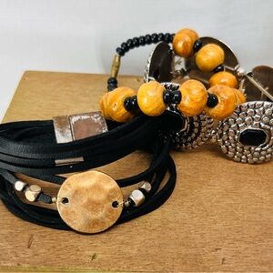 3 Black and‎ Gold Bracelet Collection